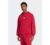 Adidas Essentials Feelcozy Fleece Hoodie Red S Men