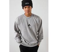 adidas Sportswear Men's Essentials Feelcozy Sweatshirt, Medium Grey Heather/Black, Size Xl, Men Medium Grey Heather/Black