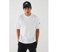 adidas Sportswear Mens Essentials Fit 3 Bar Logo T-Shirt - White, White/Black, Size L, Men White/Black