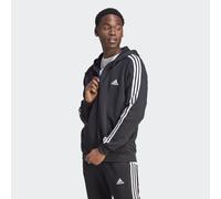 adidas 3-Stripes Fleece Full Zip Hoodie Adidas adidas 3-Stripes Fleece Full Zip Hoodie Black S34/37