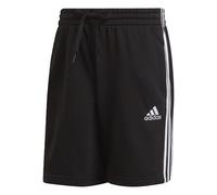 adidas Sportswear Mens Essentials French Terry 3-Stripes Shorts - Black/White Cotton - Size 3XL