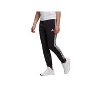 adidas Sportswear Mens Essentials French Terry Tapered Cuff 3-Stripes Pants - Black Cotton - Size X-Small