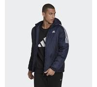 adidas Sportswear Mens Essentials Insulated Hooded Jacket - Blue Recycled Material - Size Large
