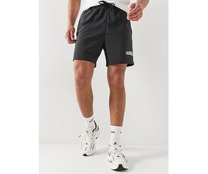adidas Sportswear Men's Essentials Linear Chelsea Shorts, Black/White, Size 2Xl, Men Black/White