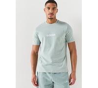 adidas Sportswear Men's Essentials Linear Single Jersey T-Shirt, Wosa/White, Size S, Men Wosa/White