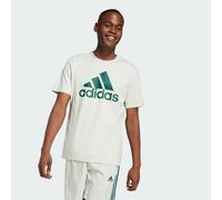 adidas Sportswear Mens Essentials Single Jersey Big Logo Tee - Green Cotton - Size Small