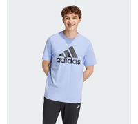 adidas Sportswear Mens Essentials Single Jersey Big Logo Tee - Pale Blue Cotton - Size Medium