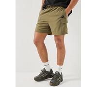 adidas Sportswear Mens Essentials Small Logo Cargo Chelsea Shorts, Green, Size M, Men Green