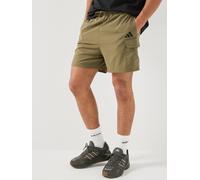 adidas Sportswear Mens Essentials Small Logo Cargo Chelsea Shorts, Green, Size S, Men Green