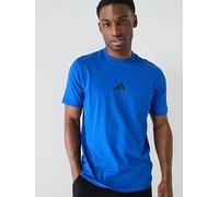 adidas Sportswear Men's Essentials Small Logo Jersey T-Shirt, Royblu/Black, Size S, Men Royblu/Black