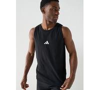 adidas Sportswear Men's Essentials Small Logo Single Jersey Tank Top, Black, Size L, Men Black