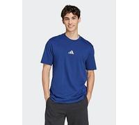 adidas Sportswear Men's Essentials Small Logo Single Jersey Tee - Dark Blue/White, Dark Blue/White, Size 2Xl, Men Dark Blue/White