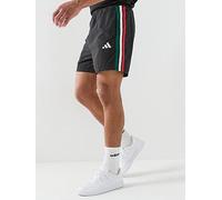 adidas Sportswear Men's Essentials Three Stripes Chelsea Woven Short, Black/Drkgrn/White/Be, Size Xl, Men Black/Drkgrn/White/Be