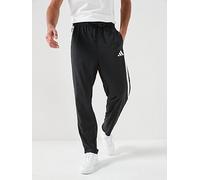 adidas Sportswear Men's Essentials Three Stripes Stanford Pants Open Hem, Black/White, Size Xl, Men Black/White