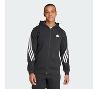 ADIDAS Sportswear Mens Future Icons 3-Stripes Full Zip Hoodie - Black Cotton - Size X-Small