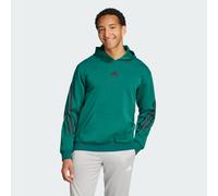 adidas Sportswear Mens Future Icons 3-Stripes Hoodie - Forest Green Cotton - Size Medium