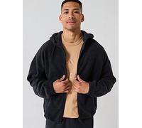 adidas Sportswear Men's Future Icons Small Logo Fleece Full Zip, Black, Size M, Men Black