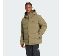 adidas Sportswear Mens Helionic CLIMAWARM Hooded Down Jacket - Khaki - Size X-Large