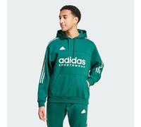 adidas Sportswear Mens House of Tiro Fleece Hoodie - Emerald Cotton - Size Small