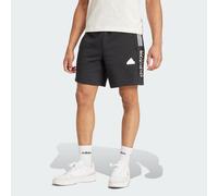adidas Sportswear Mens House of Tiro Fleece Shorts - Black/White Cotton - Size 2XL