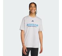 ADIDAS Sportswear Mens HOUSE OF TIRO LINEAR GRAPHIC T-SHIRT - Grey - Size Medium