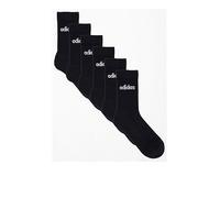 adidas Sportswear Men's Linear Crew Sock 6 Pack, Black/White, Size S, Men Black/White