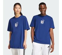 ADIDAS Sportswear Mens Lounge Drink Graphic Tee - Navy Cotton - Size Small