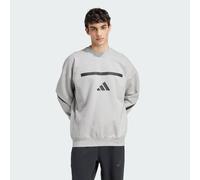 adidas Sportswear Mens New Z.N.E. Sweatshirt - Light Grey Recycled Material - Size X-Small