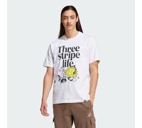 ADIDAS Sportswear Mens Positivity Graphic Tee - White Cotton - Size X-Large