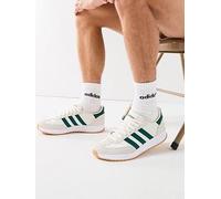 adidas Men's Run 70S 2.0 Shoes, Core White/Collegiate Green/Off White, 9 UK