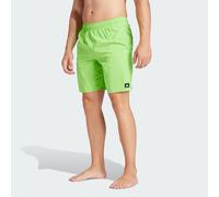 adidas Sportswear Mens Solid CLX Classic-Length Swim Shorts - Green Recycled Material - Size X-Small