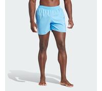 adidas Sportswear Mens Solid CLX Short-Length Swim Shorts - Blue Recycled Material - Size Small