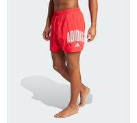 adidas Sportswear Mens Swim Short Logo 5 Inch - Red - Size Medium