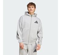 ADIDAS Sportswear Mens Z.N.E. Full-Zip Hooded Track Jacket - Light Grey - Size X-Large