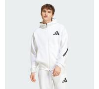 ADIDAS Sportswear Mens Z.N.E. Full-Zip Hooded Track Jacket - White - Size X-Small