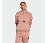 adidas Sportswear Mens Z.N.E. Quarter-Zip Sweatshirt - Coral - Size Large