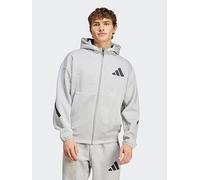 adidas Sportswear Mens ZNE Full Zip Hoodie - Grey, Medium Grey Heather, Size Xs, Men Medium Grey Heather