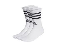 adidas 3-Stripes Cushioned Crew Socks 3 Pairs, Cotton, White