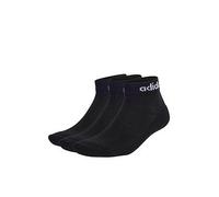 adidas Linear Ankle Cushioned Socks 3 Pairs, Cotton, Black