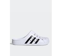 adidas Unisex Adilette Clogs Slides, Cloud White/Core Black/Cloud White, 10 UK