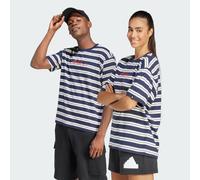 ADIDAS Sportswear Unisex Americana Striped Tee - Navy - Size Medium