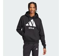 adidas Sportswear Unisex Berlin Hoodie - Black Cotton - Size X-Small