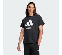 adidas Sportswear Unisex Berlin Tee - Black Cotton - Size X-Small