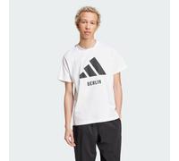 adidas Sportswear Unisex Berlin Tee - White Cotton - Size X-Large