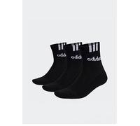 adidas Sportswear Unisex Cushioned 3 Stripe Linear Socks - 3 Pack - Black/white, Black/White, Size Xs, Men Black/White
