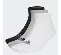 adidas Sportswear Unisex Cushioned Low-Cut Socks 3 Pairs - Grey Cotton - Size 4.5-5.5 (UK Shoe)
