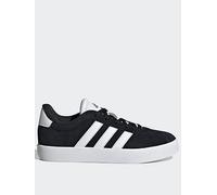 adidas Sportswear Unisex Kids Vl Court 3.0 Trainers - Black/White, Core Black White/Core Black, Size 2 Older Core Black White/Core Black