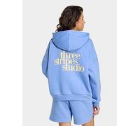 adidas Sportswear Womens 3 Stripe Fleece Hoodie, Blue, Size S, Women Blue