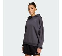 ADIDAS Sportswear Womens 3 Stripes Studio Hoodie - Grey Cotton - Size 2XS