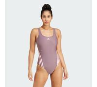 ADIDAS Sportswear Womens 3-Stripes Swimsuit - Lilac Recycled Material - Size Small/Medium